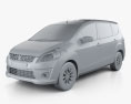 Suzuki (Maruti) Ertiga 2015 3D 모델  clay render