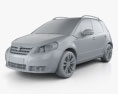Suzuki (Maruti) SX4 Fließheck 2015 3D-Modell clay render