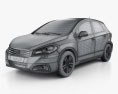 Suzuki SX4 2017 3D模型 wire render
