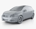 Suzuki SX4 2017 3D модель clay render