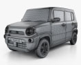 Suzuki Hustler 2016 3D-Modell wire render