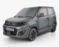 Suzuki (Maruti) WagonR Stingray 2016 3D-Modell wire render