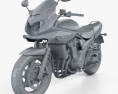 Suzuki Bandit 1250 S 2007 3Dモデル clay render