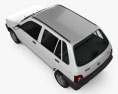 Suzuki (Maruti) 800 2012 3D-Modell Draufsicht