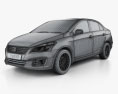 Suzuki (Maruti) Ciaz 2017 3D-Modell wire render