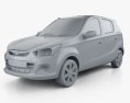 Suzuki Alto K10 2017 3d model clay render
