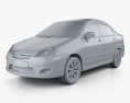 Suzuki Liana sedan 2007 3d model clay render