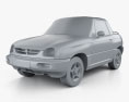 Suzuki X-90 1998 3D 모델  clay render