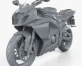 Suzuki GSX-R1000 2014 3d model clay render