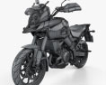 Suzuki V-Strom 1000 2013 Modello 3D wire render