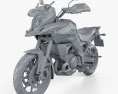 Suzuki V-Strom 1000 2013 Modello 3D clay render