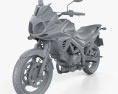 Suzuki V-Strom 650A 2015 3D-Modell clay render