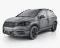 Suzuki SX4 S-Cross 2019 3D模型 wire render
