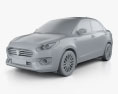 Suzuki (Maruti) Swift Dzire 2020 3d model clay render
