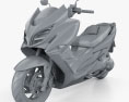 Suzuki Burgman 400 2017 3d model clay render