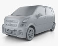 Suzuki Wagon R Stingray 混合動力 2021 3D模型 clay render