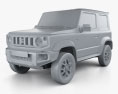 Suzuki Jimny Sierra 2024 3d model clay render