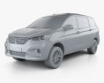 Suzuki Ertiga GX 2021 3d model clay render
