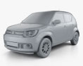 Suzuki Ignis с детальным интерьером 2019 3D модель clay render