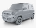 Suzuki Hustler з детальним інтер'єром 2016 3D модель clay render