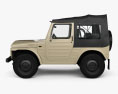 Suzuki Jimny mit Innenraum 1977 3D-Modell Seitenansicht