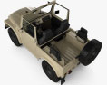 Suzuki Jimny 인테리어 가 있는 1977 3D 모델  top view