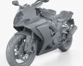 Suzuki GSX-R1000 2008 Modello 3D clay render