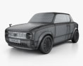 Suzuki Waku Spo 2022 3Dモデル wire render
