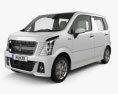 Suzuki Wagon R Stingray Hybrid mit Innenraum 2021 3D-Modell