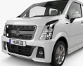 Suzuki Wagon R Stingray гібрид з детальним інтер'єром 2021 3D модель