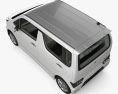 Suzuki Wagon R Stingray гибрид с детальным интерьером 2021 3D модель top view