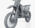 Suzuki RM250 2001 Modello 3D clay render