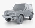 Suzuki Samurai SWB 1996 3D模型 clay render