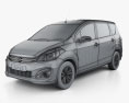 Suzuki Ertiga 2020 3D-Modell wire render