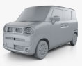 Suzuki Wagon R Smile 하이브리드 2024 3D 모델  clay render