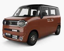 Suzuki Wagon R Smile híbrido com interior 2024 Modelo 3d