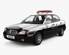 Suzuki Cultus Police sedan 2000 3D model