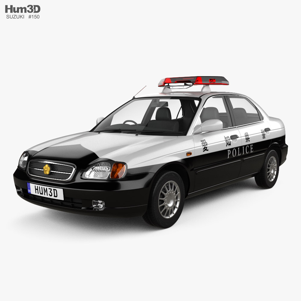 Suzuki Cultus Police sedan 2003 3D model