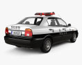 Suzuki Cultus Polizei sedan 2003 3D-Modell Rückansicht