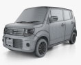 Suzuki MR Wagon Wit TS 2017 3D-Modell wire render