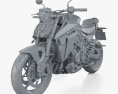 Suzuki GSX-S1000 2024 3d model clay render