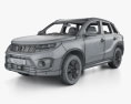 Suzuki Vitara Hybrid AllGrip インテリアと 2023 3Dモデル wire render