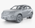 Suzuki Vitara Hybrid AllGrip インテリアと 2023 3Dモデル clay render