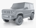 Suzuki Jimny трехдверный XC JP-spec 2022 3D модель clay render