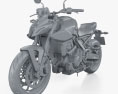 Suzuki GSX-8S 2024 3D-Modell clay render