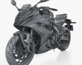 Suzuki GSX-8R 2024 3Dモデル wire render