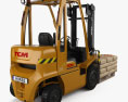 TCM Forklift with Pallet Of Cement Bags 3d model back view