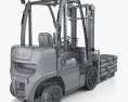 TCM Forklift with Pallet Of Cement Bags 3d model