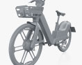 TIER Electric Bike 2024 3d model clay render