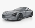 TVR Griffith 2021 3Dモデル wire render